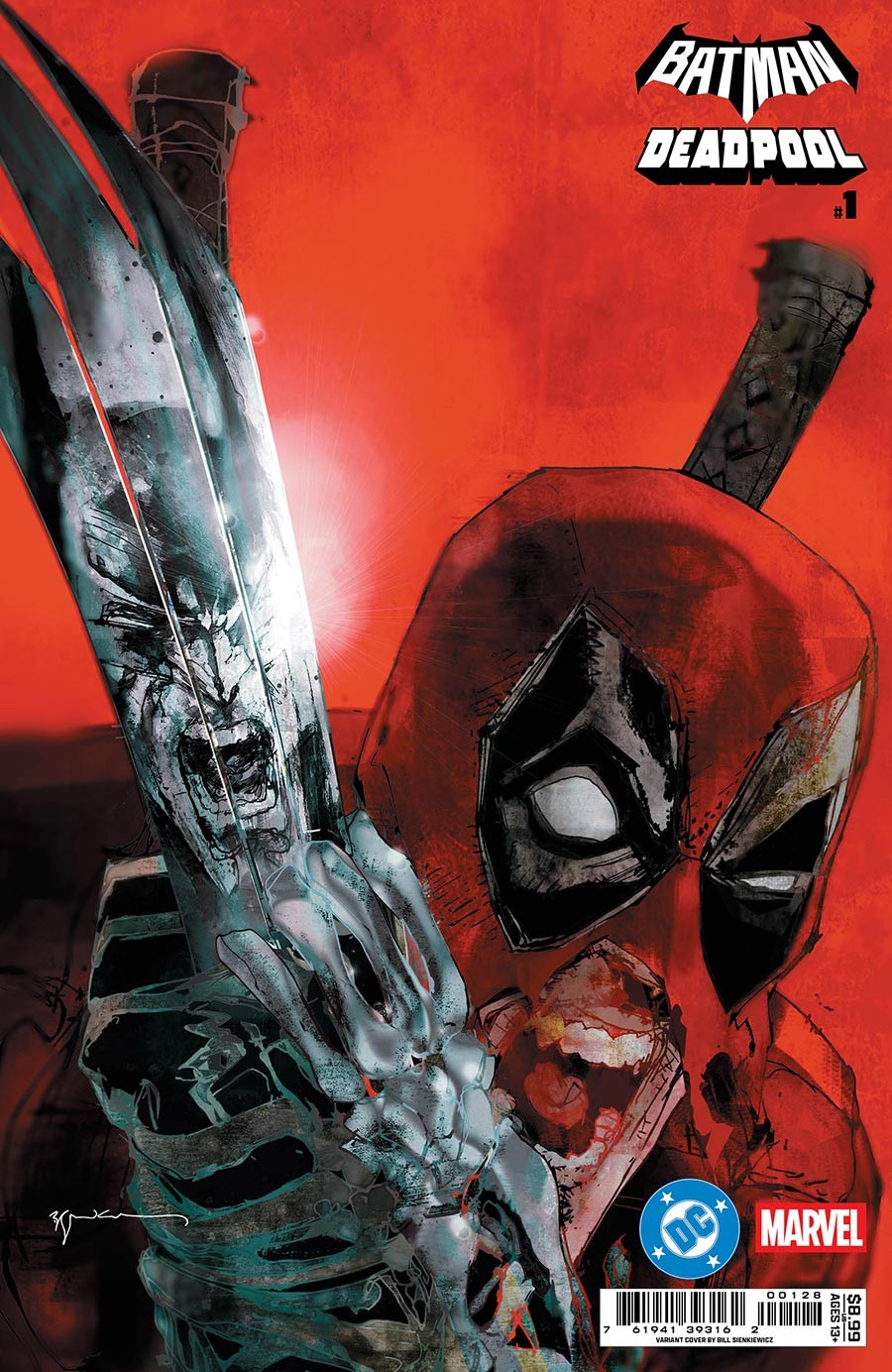 DC MARVEL BATMAN DEADPOOL #1 (ONE SHOT) CVR Q BILL SIENKIEWICZ INCREDIBLE HULK