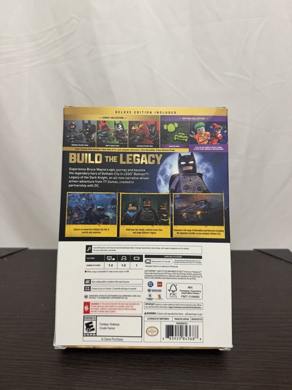 LEGO Batman Legacy of The Dark Knight Deluxe Edition Switch 2 WITH MINIFIGURE