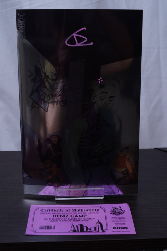 Bleeding Hearts #1 - Cover N Variant Stipan Morian Foil - Signed By Deniz Camp