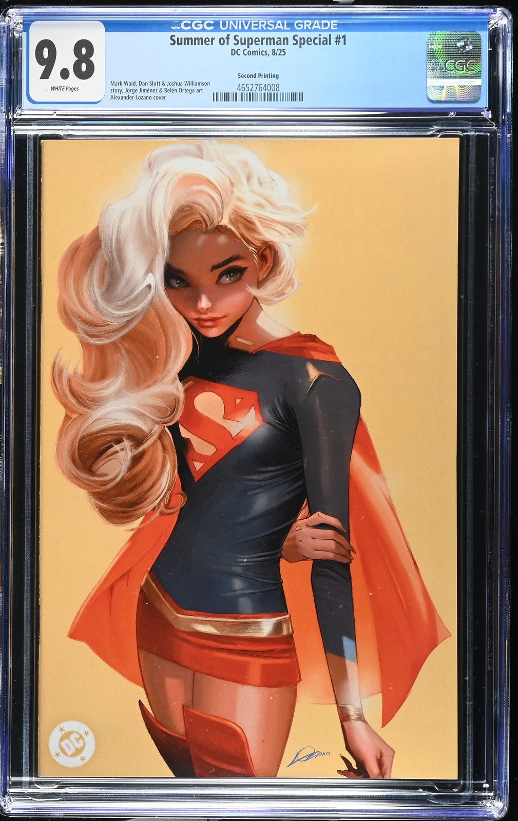 Summer of Superman Special # 1 CGC 9.8 Lozano Supergirl Variant -Second Printing