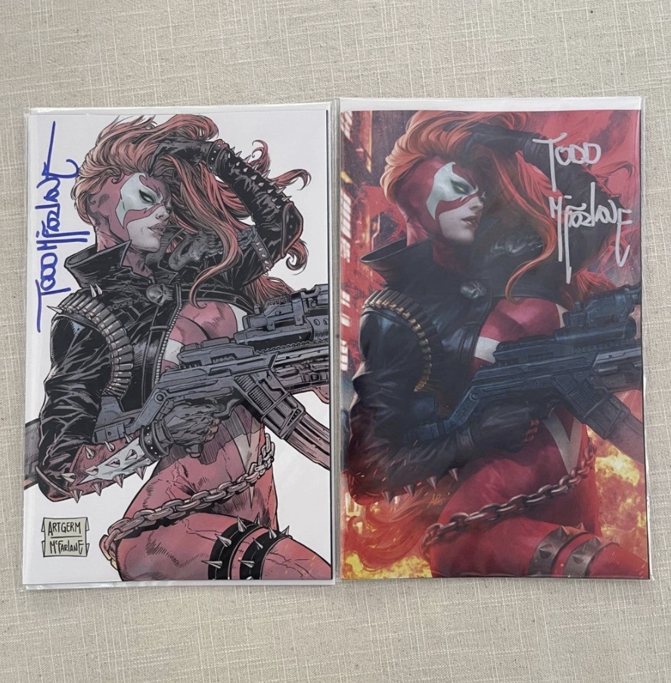 She-Spawn McFarlane & Artgerm SDCC Whatnot Set SIGNED by Todd (Ltd. 750) PRESALE