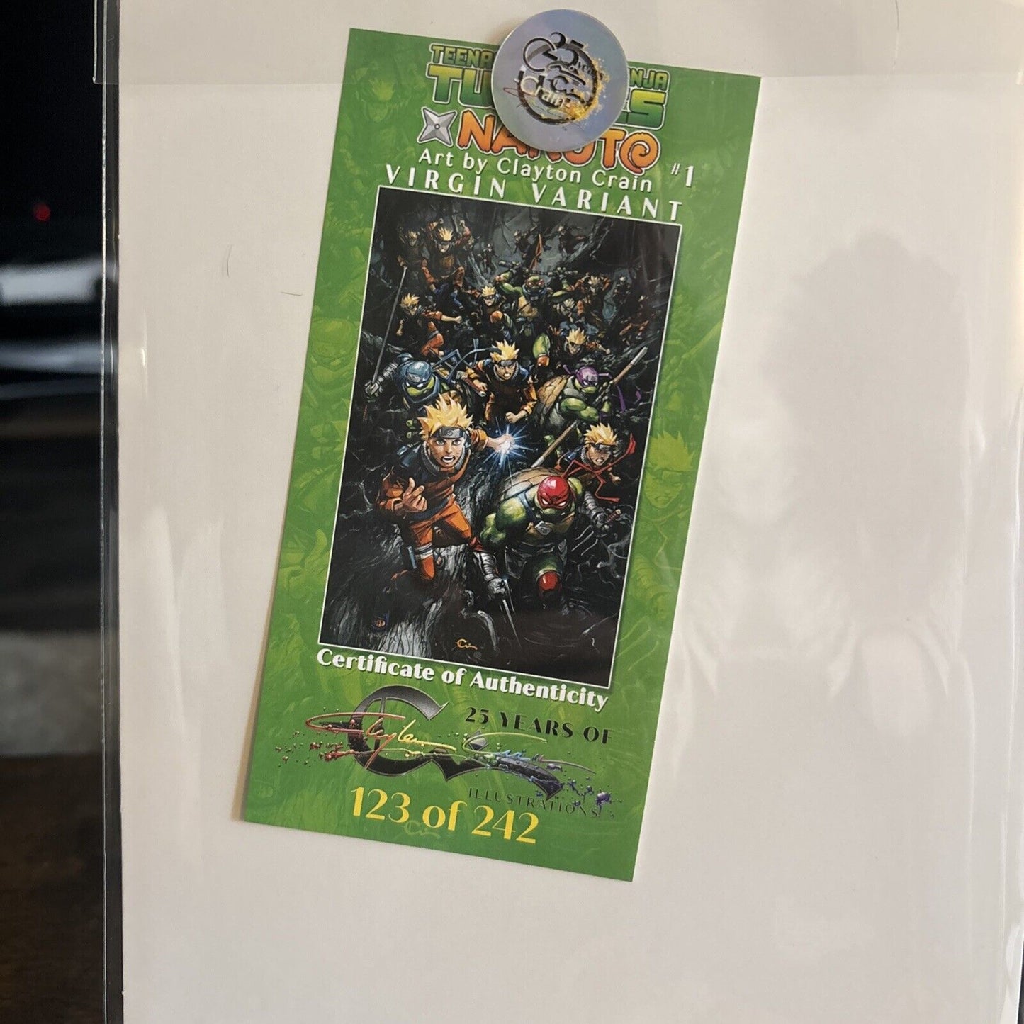 TMNT Naruto No. 1 Virgin Cover LTD 242 | 2 Pack 1:25 | Clayton Crain 123/242