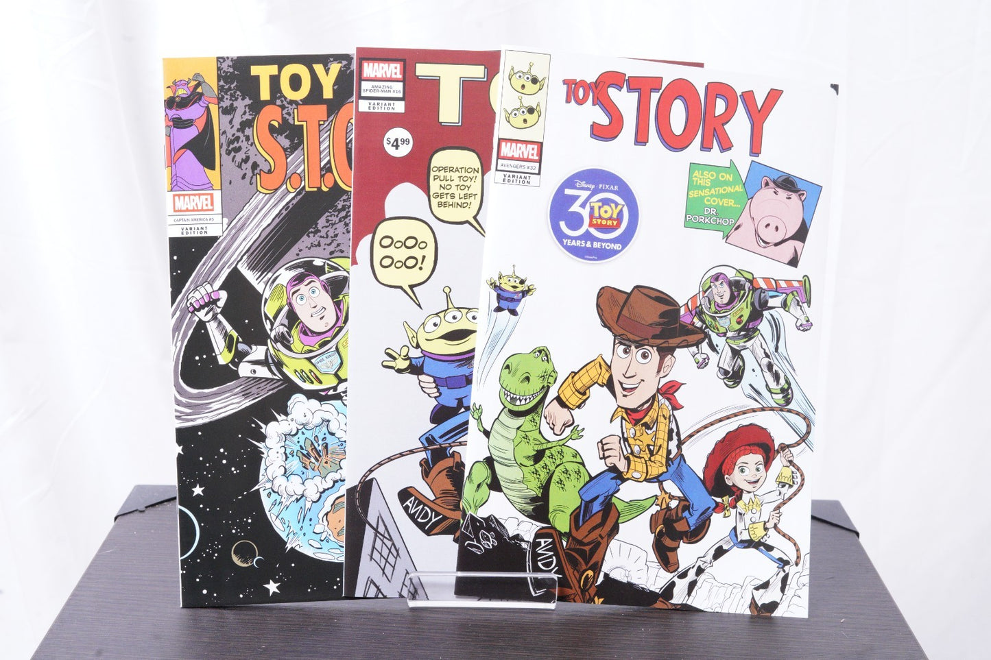 TOY STORY HOMAGE SET OF 3: ASM 16 AVENGERS 32 CAPT AMERICA 5 FORCELLONI PIXAR