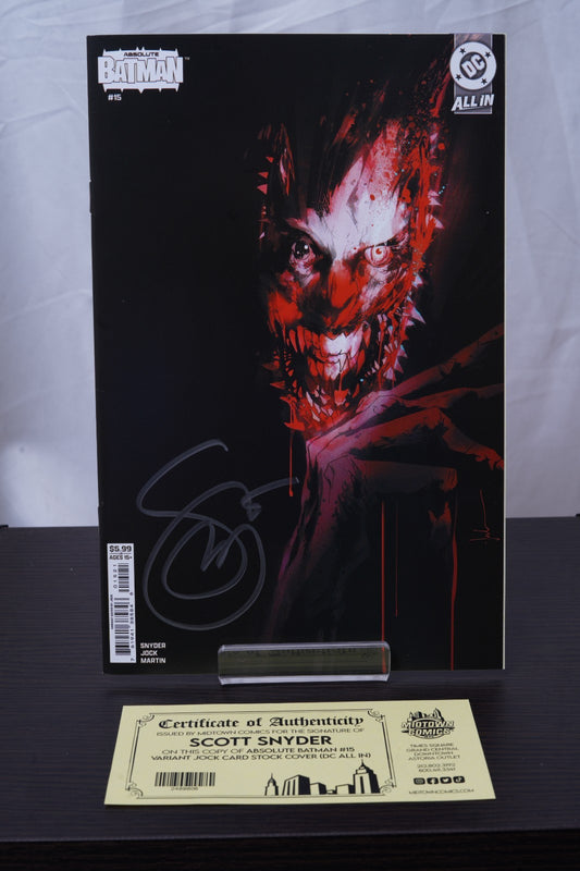 Absolute Batman #15 Cover  C SIGNED by Scott Snyder with COA First Print