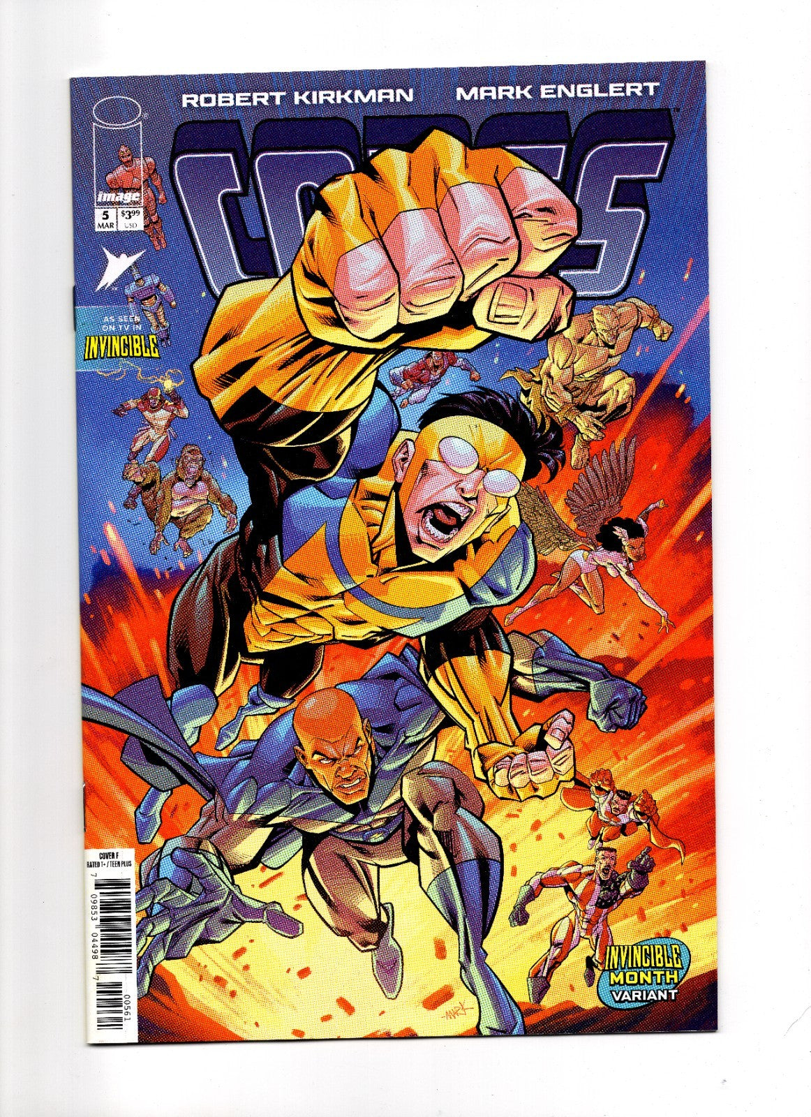 INVINCIBLE UNIVERSE CAPES #5 CVR F MARK ENGLERT INVINCIBLE TEAM UP VAR IMAGE