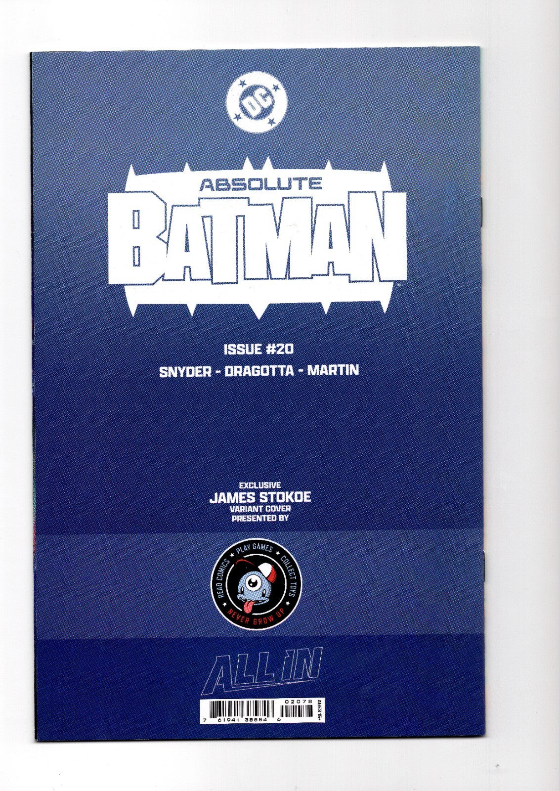 Absolute Batman #20 James Stokoe Third Eye Exclusive Trade - Signed by Snyder