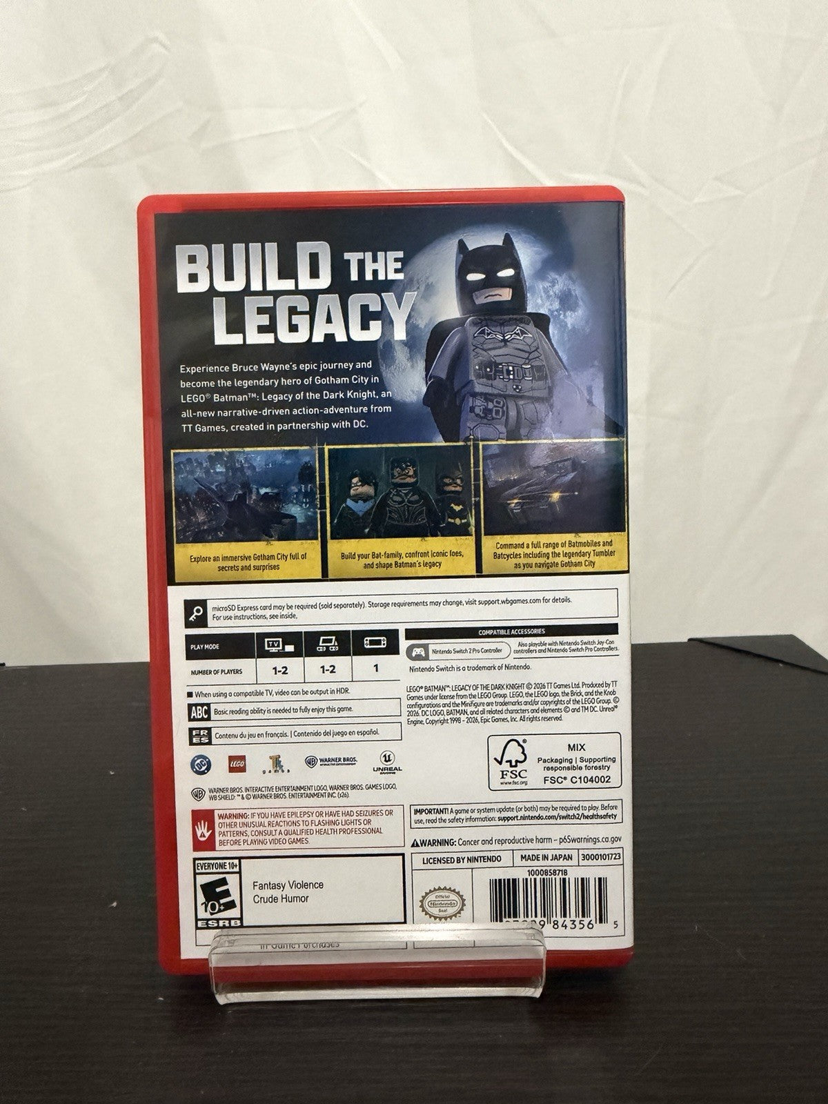 LEGO Batman Legacy of The Dark Knight Deluxe Edition Switch 2 WITH MINIFIGURE