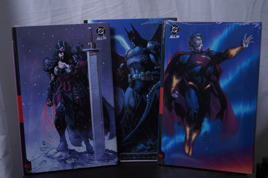 FCBD Absolute Batman Superman Wonder Woman HC Jim Lee Dust Jacket Set Lot of 3