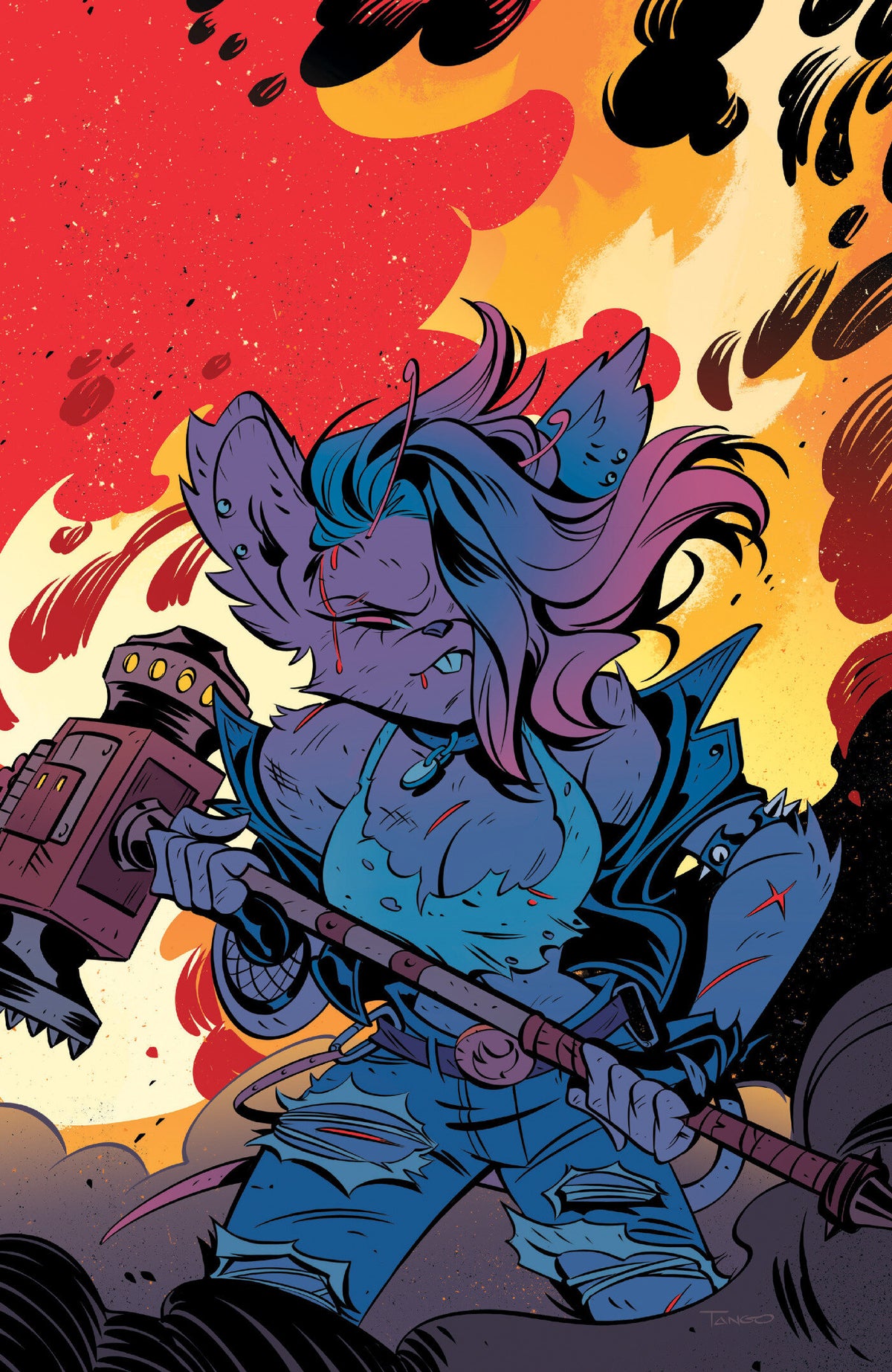 Biker Mice From Mars Scorch #4 Cover C – 1:10 Ratio Tango Variant