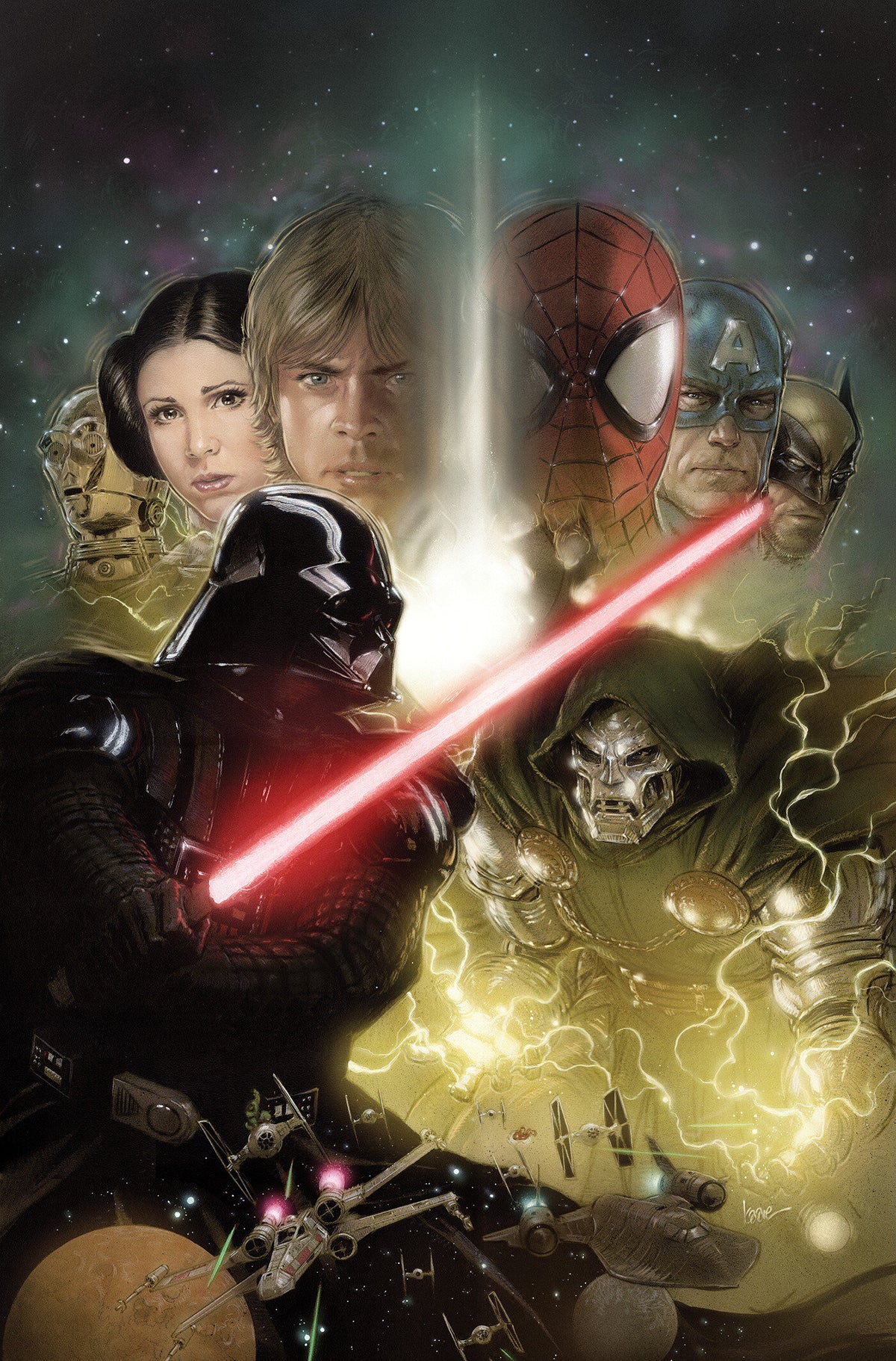 Star Wars/Marvel: Hope Assembles #1 Cover I – 1:100 Ratio Kaare Andrews Virgin Variant