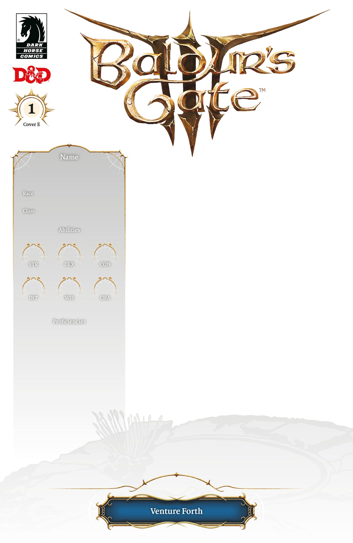 Baldur's Gate III #1 Cover E – Blank Character Creation Variant