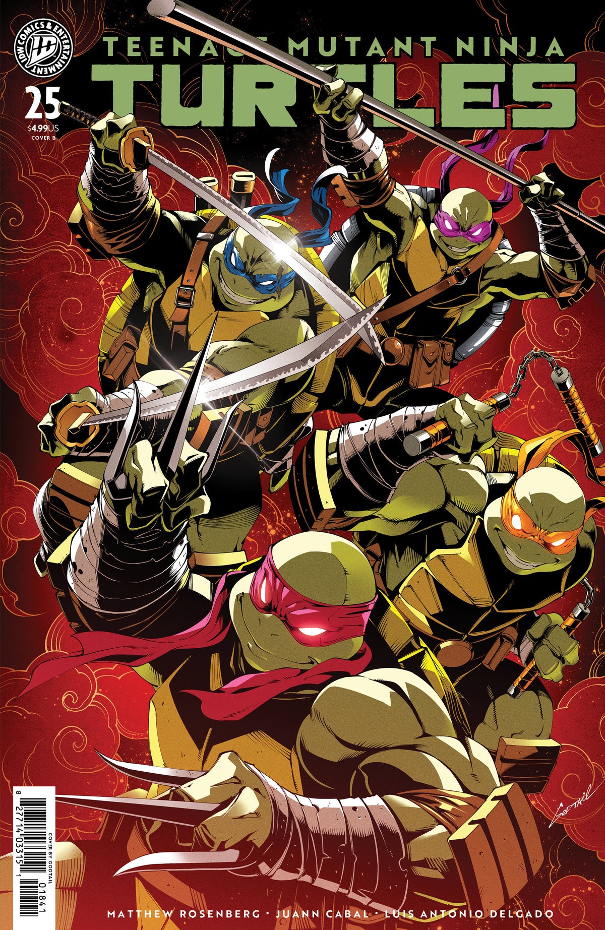 Teenage Mutant Ninja Turtles #25 Cover B – Godtail Cover Set Variant