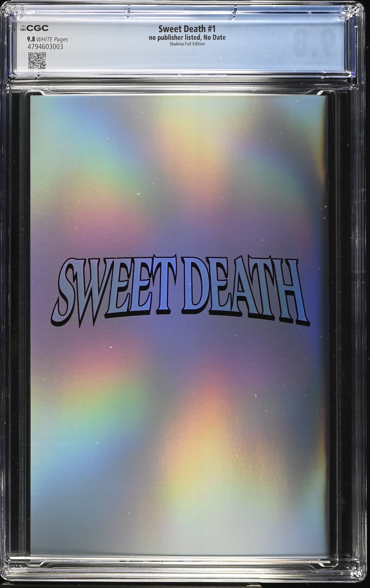 Sweet Death #1 Sveta Shubina FOIL Virgin CGC 9.8 Kickstarter - back