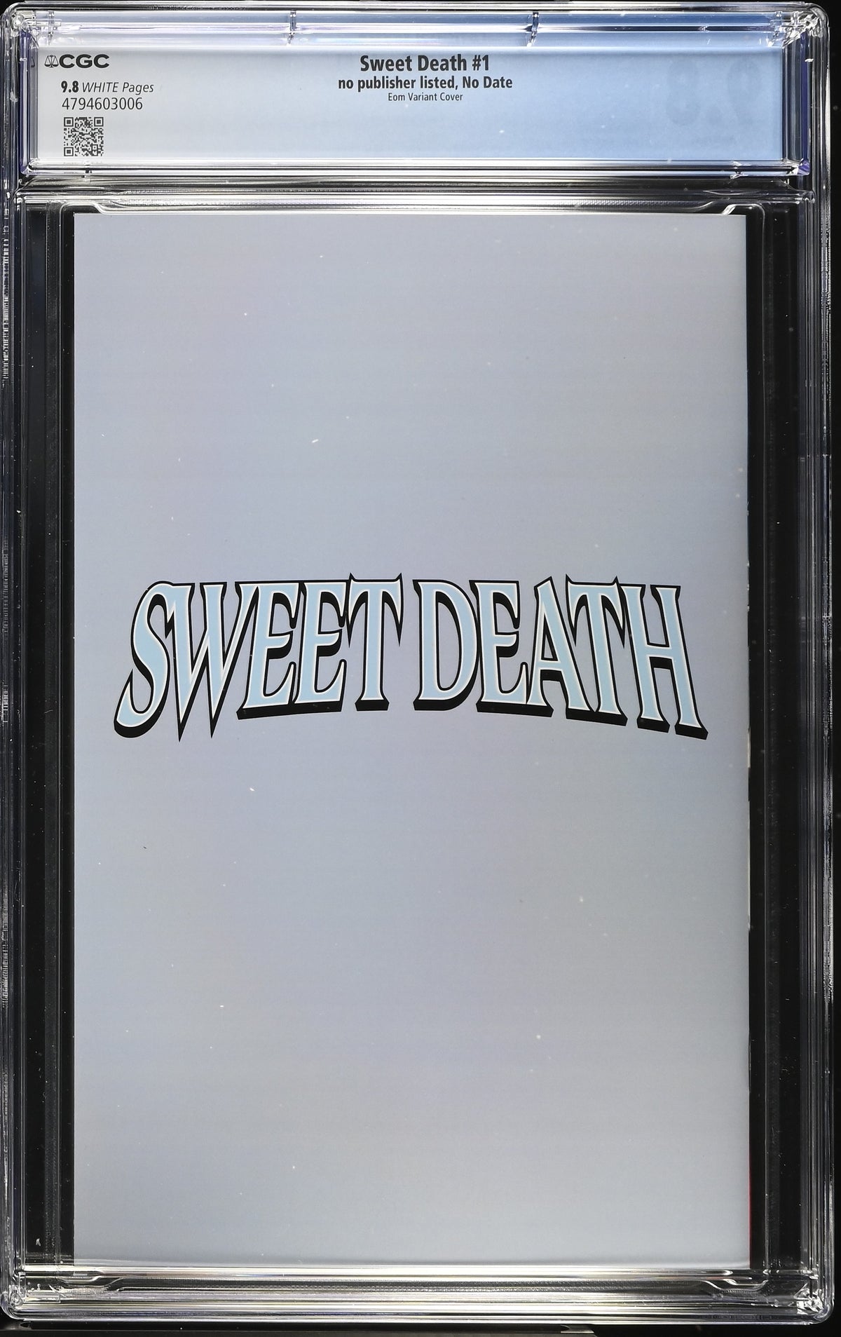 Sweet Death #1 Kyuyong Eom Spot Gloss Variant CGC 9.8 - back
