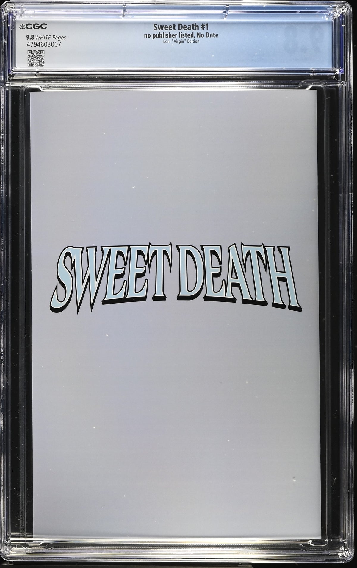 Sweet Death #1 Kyuyong Eom VIRGIN CGC 9.8 - back