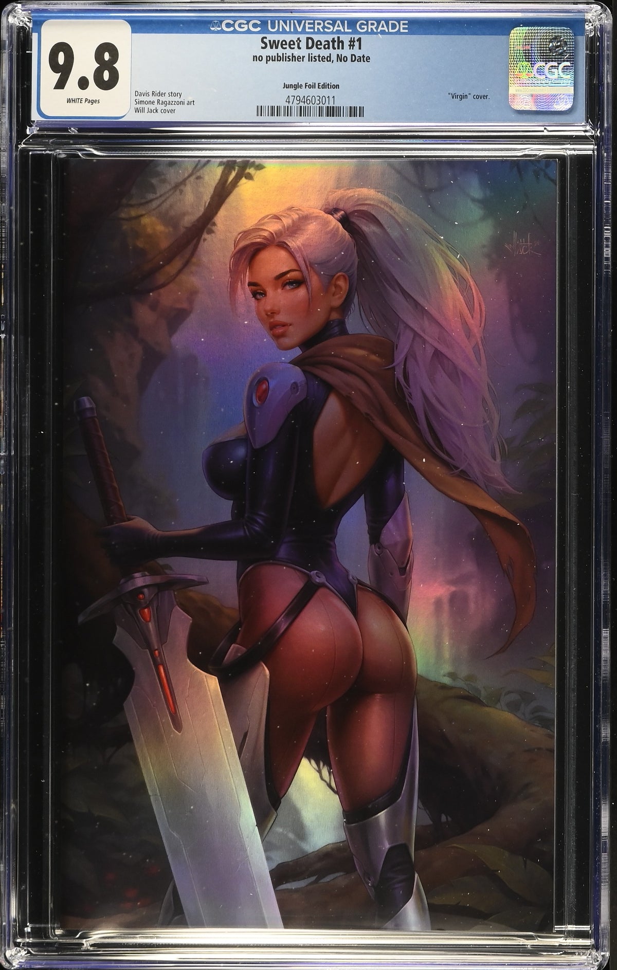 Sweet Death #1 Will Jack Jungle FOIL Virgin CGC 9.8 Kickstarter - front