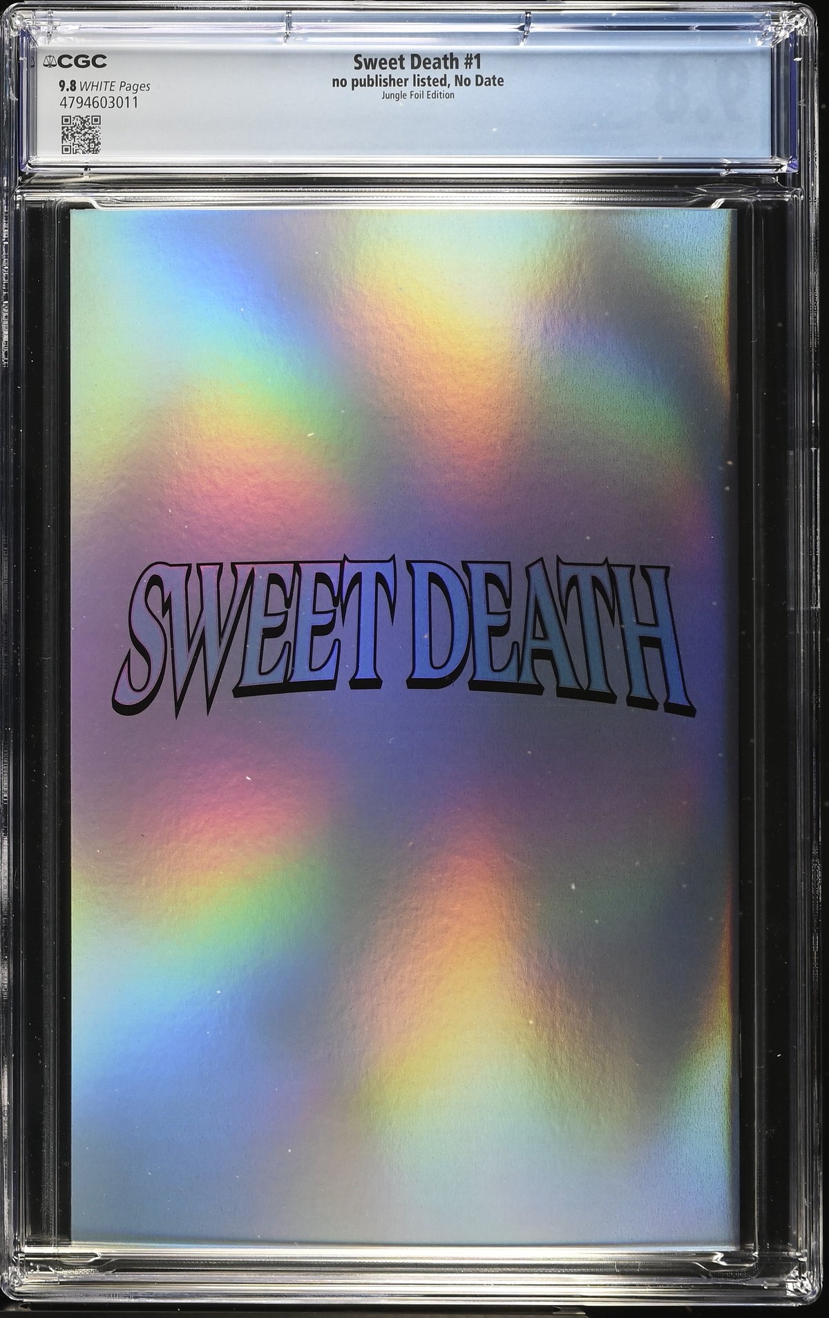 Sweet Death #1 Will Jack Jungle FOIL Virgin CGC 9.8 Kickstarter - back