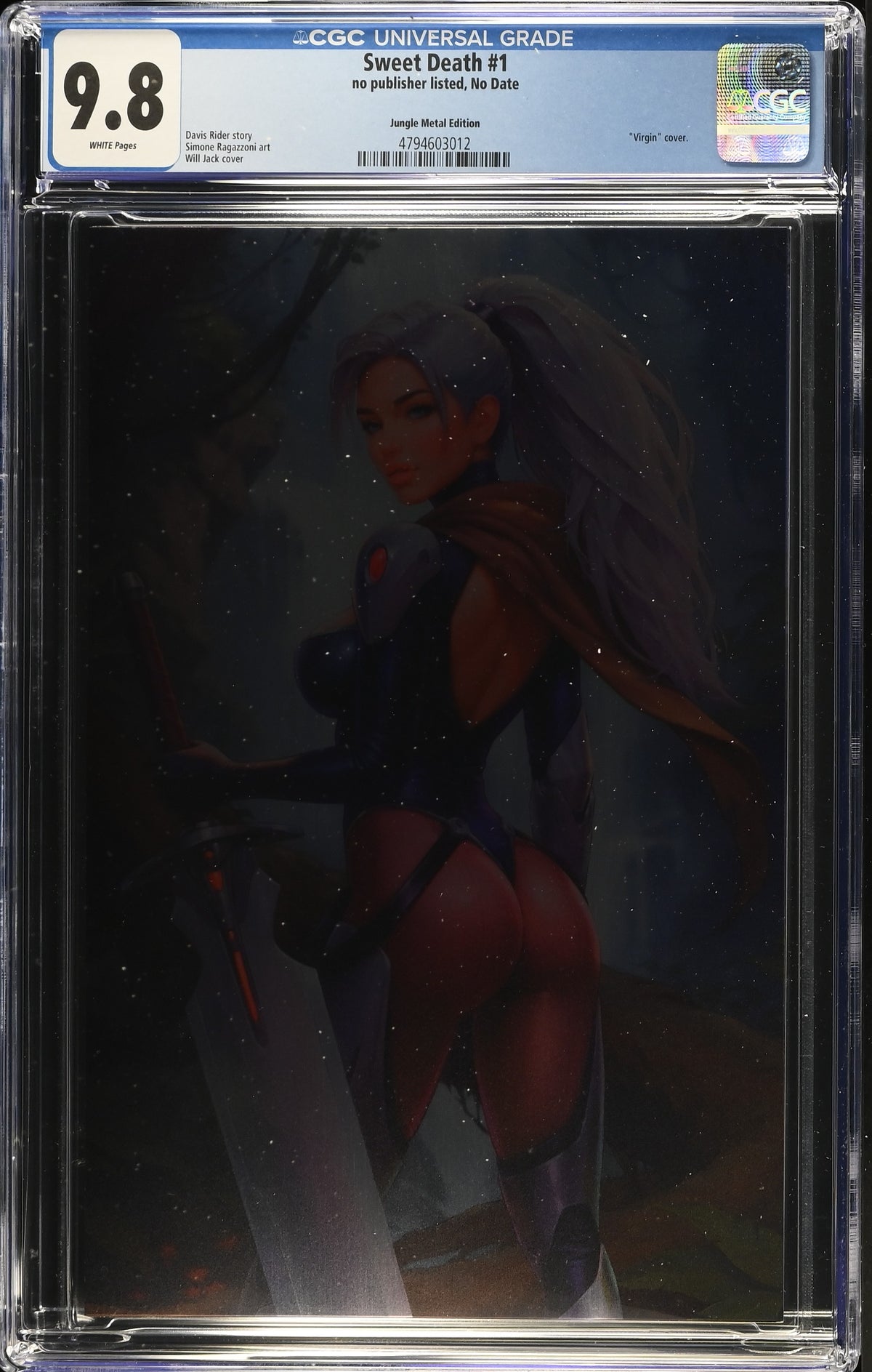 Sweet Death #1 Will Jack Jungle METAL Virgin CGC 9.8 Kickstarter - front