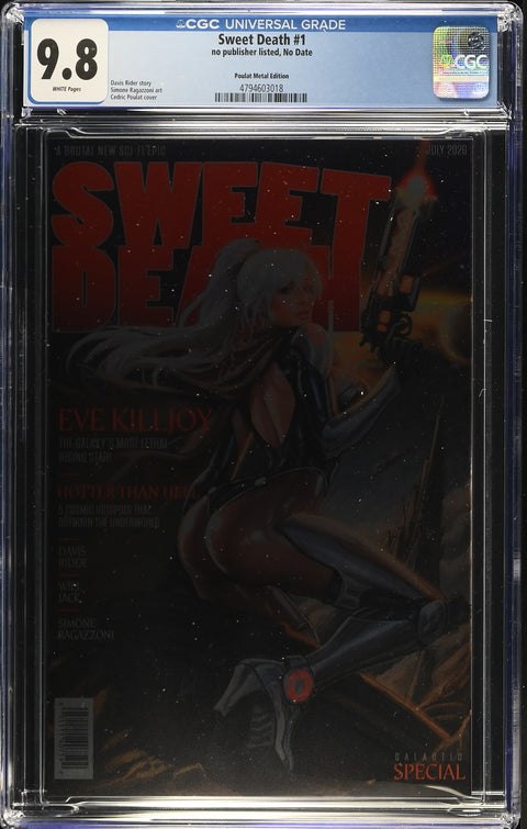 Sweet Death #1 Cedric Poulat Magazine Homage METAL CGC 9.8 Kickstarter
