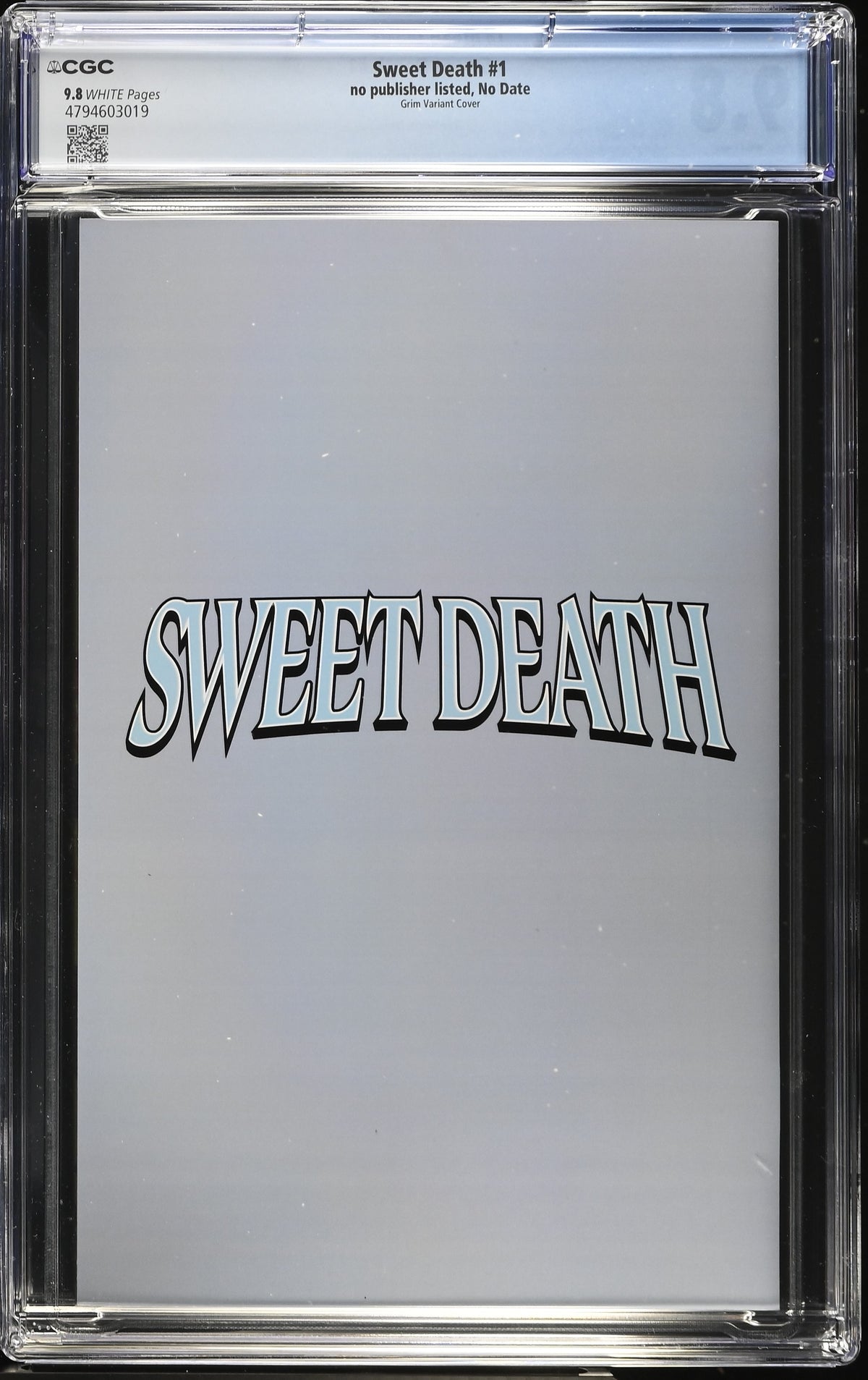 Sweet Death #1 Padi Grim Chainsaw Man Homage CGC 9.8 Kickstarter - back