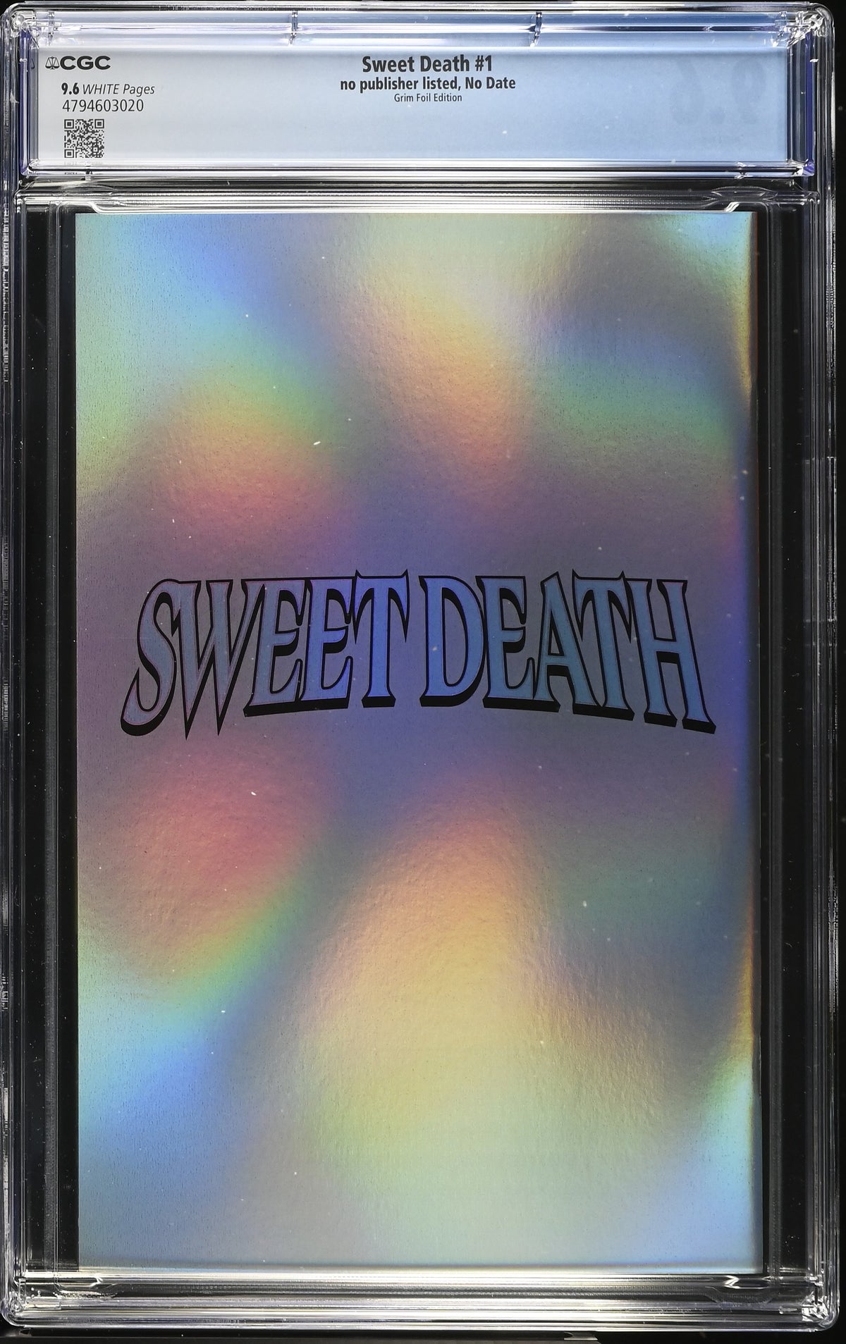 Sweet Death #1 Padi Grim Chainsaw Man Homage FOIL CGC 9.6 Kickstarter - back