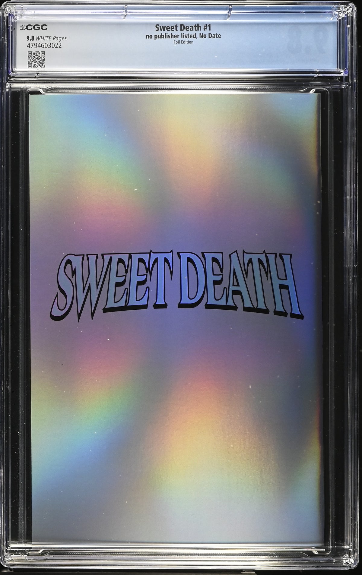Sweet Death #1 Simone Ragazzoni FOIL Virgin CGC 9.8 Kickstarter - back