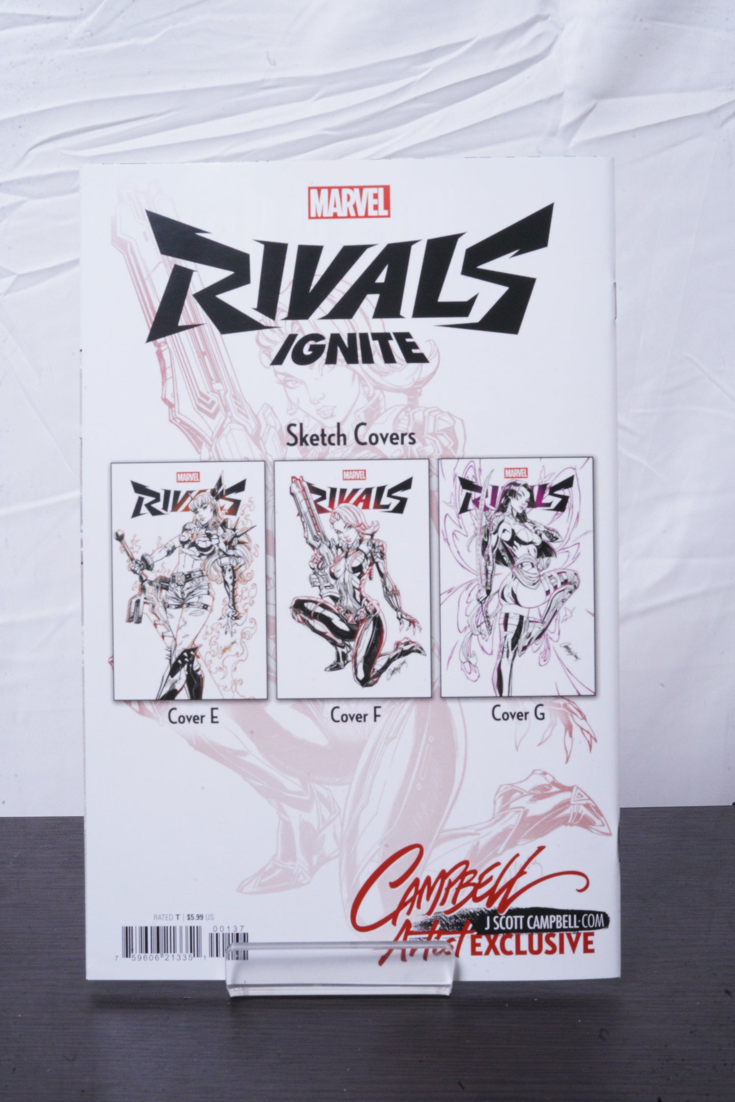 Marvel Rivals: Ignite #1 JSC EXCLUSIVE Color Sketch Variants Set UNSIGNED