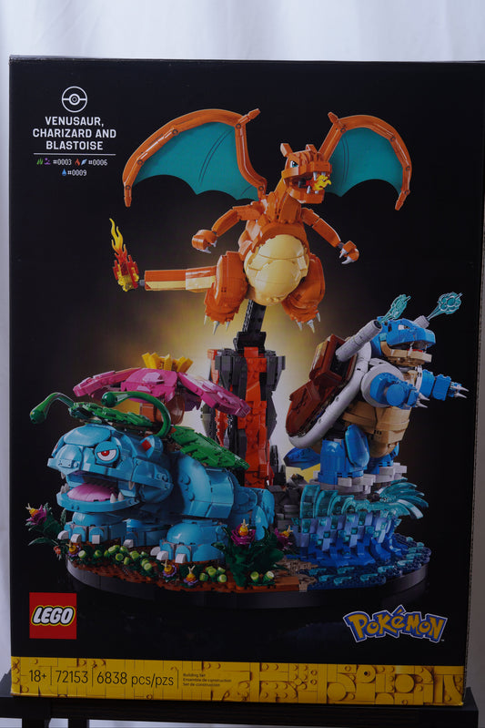 Lego Pokemon 72153 Venusaur Charizard Blastoise Starter Set