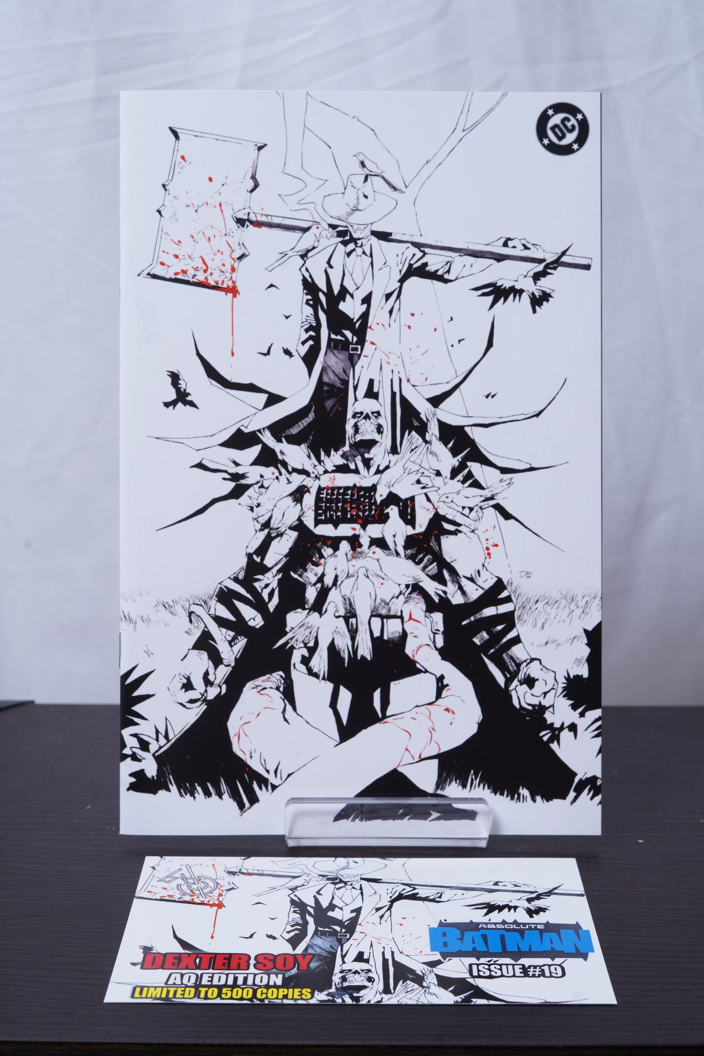 Absolute Batman #19 Dexter Soy Blood B&W Sketch AQ Exclusive LTD 500