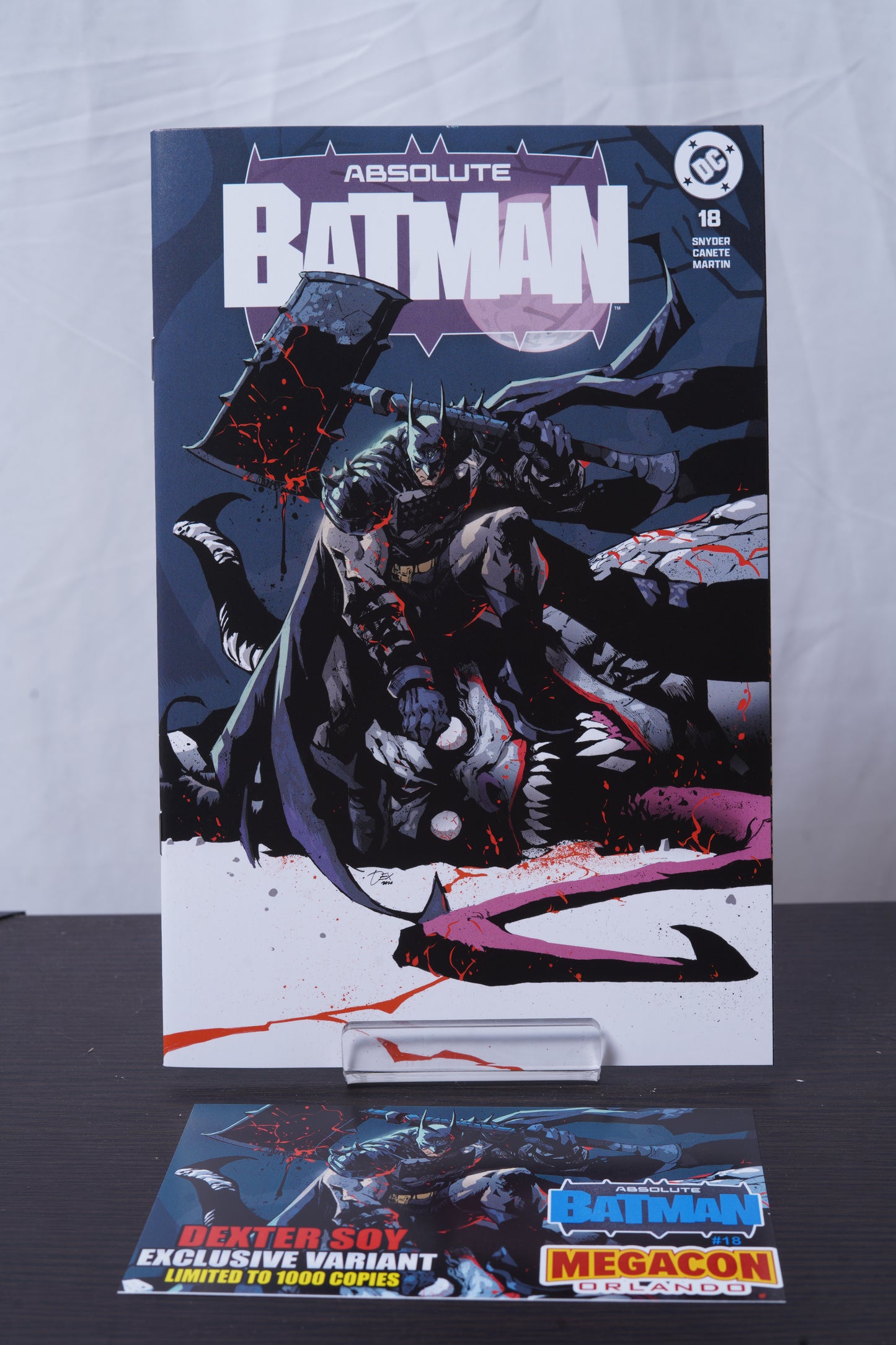 ABSOLUTE BATMAN #18 DEXTER SOY MEGACON TRADE VARIANT LTD 1000 W/COA