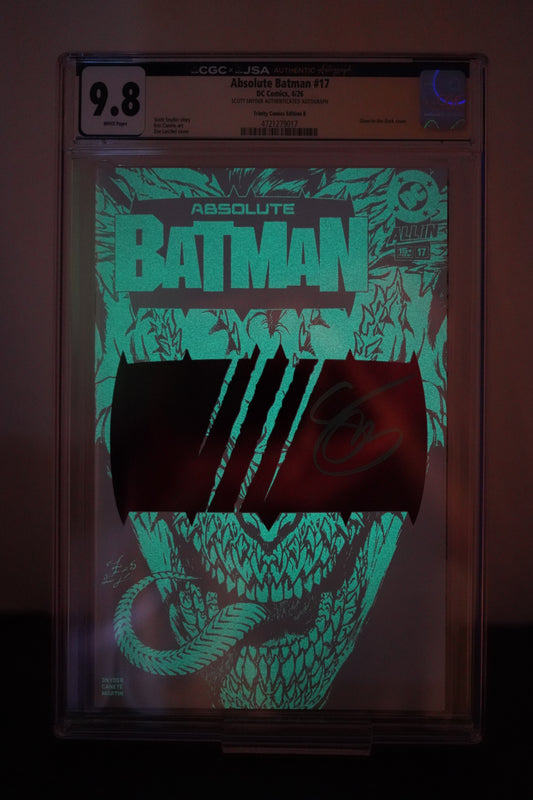 Absolute Batman #18 E.M. Gist Glow in the Dark Trinity SIGNED Snyder CGCxJSA 9.8