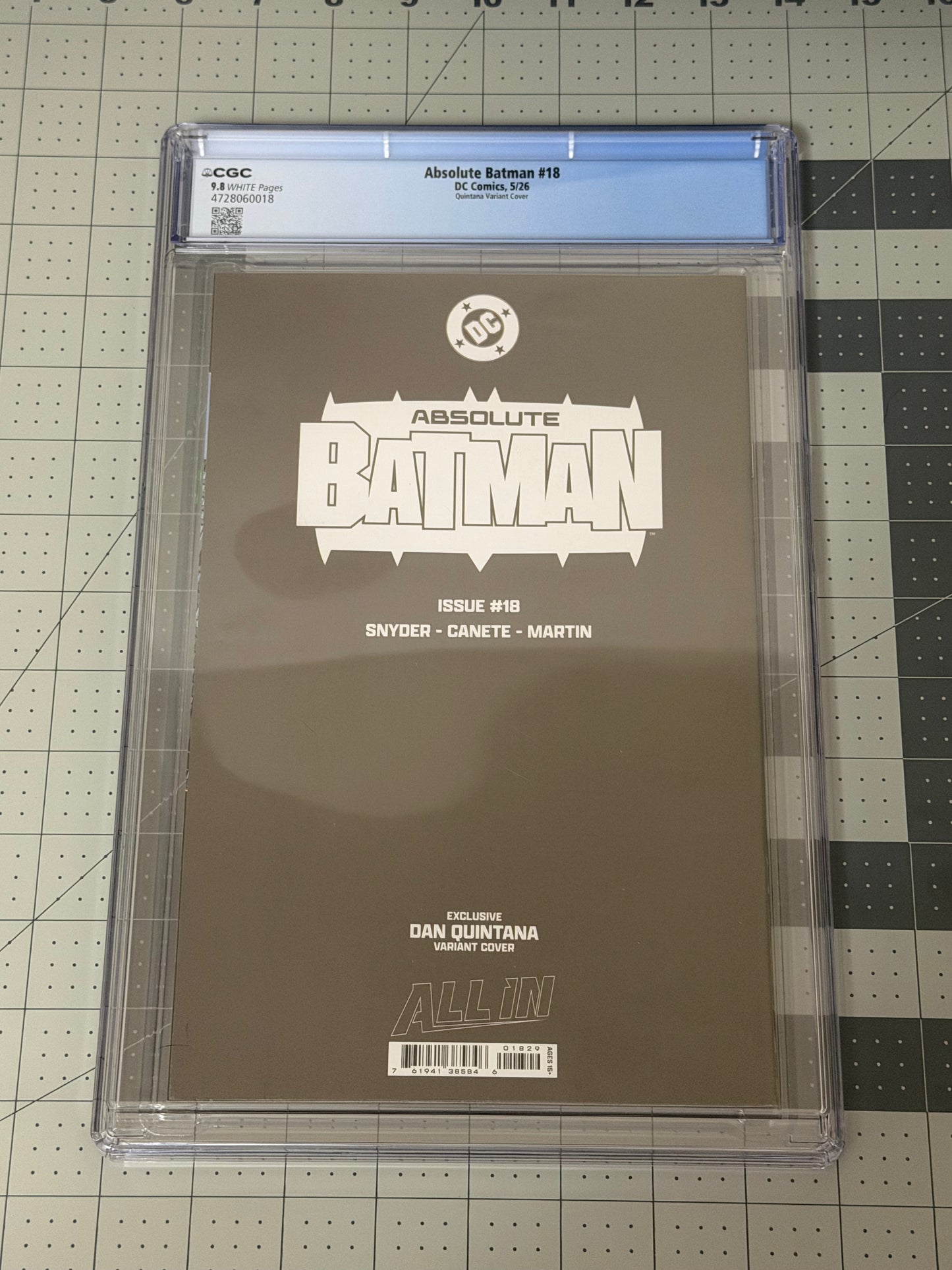 Absolute Batman #18 Dan Quintana CGC 9.8