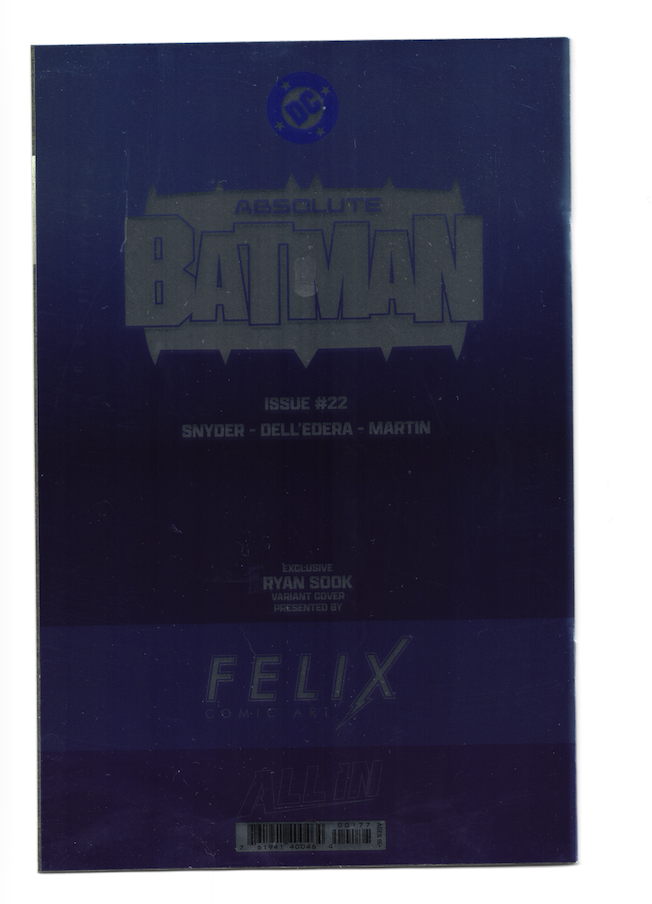 Absolute Batman #22 Felix Comic Art Ryan Sook Virgin Foil - photo 2