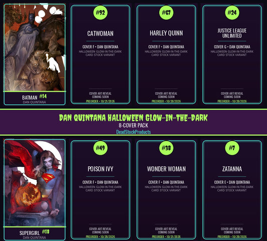 Dan Quintana Halloween Glow-in-the-Dark 8-Cover Pack PREORDER 10/28