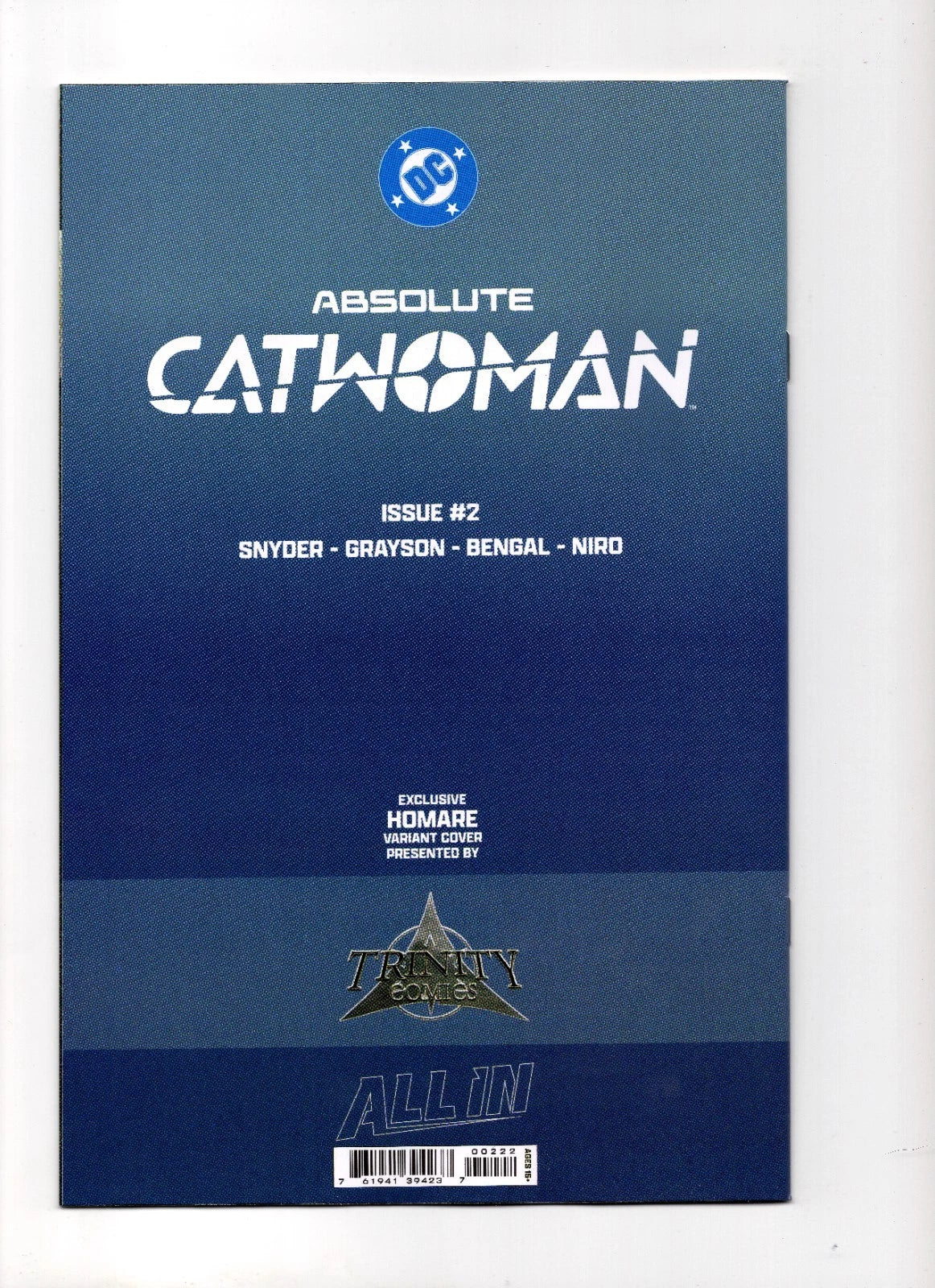 Absolute Catwoman #2 Trinity Exclusive by Homare - photo 2