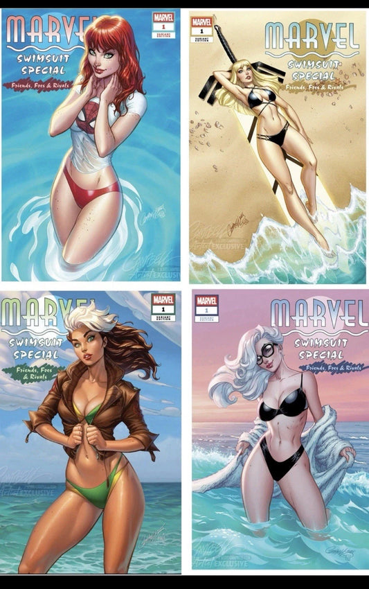 MARVEL SWIMSUIT SPECIAL FRIENDS FOE RIVALS 1 JSC CAMPBELL 4 BOOK SET PRESALE 7/9